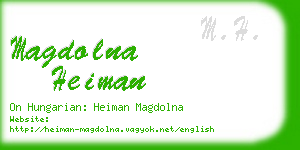 magdolna heiman business card